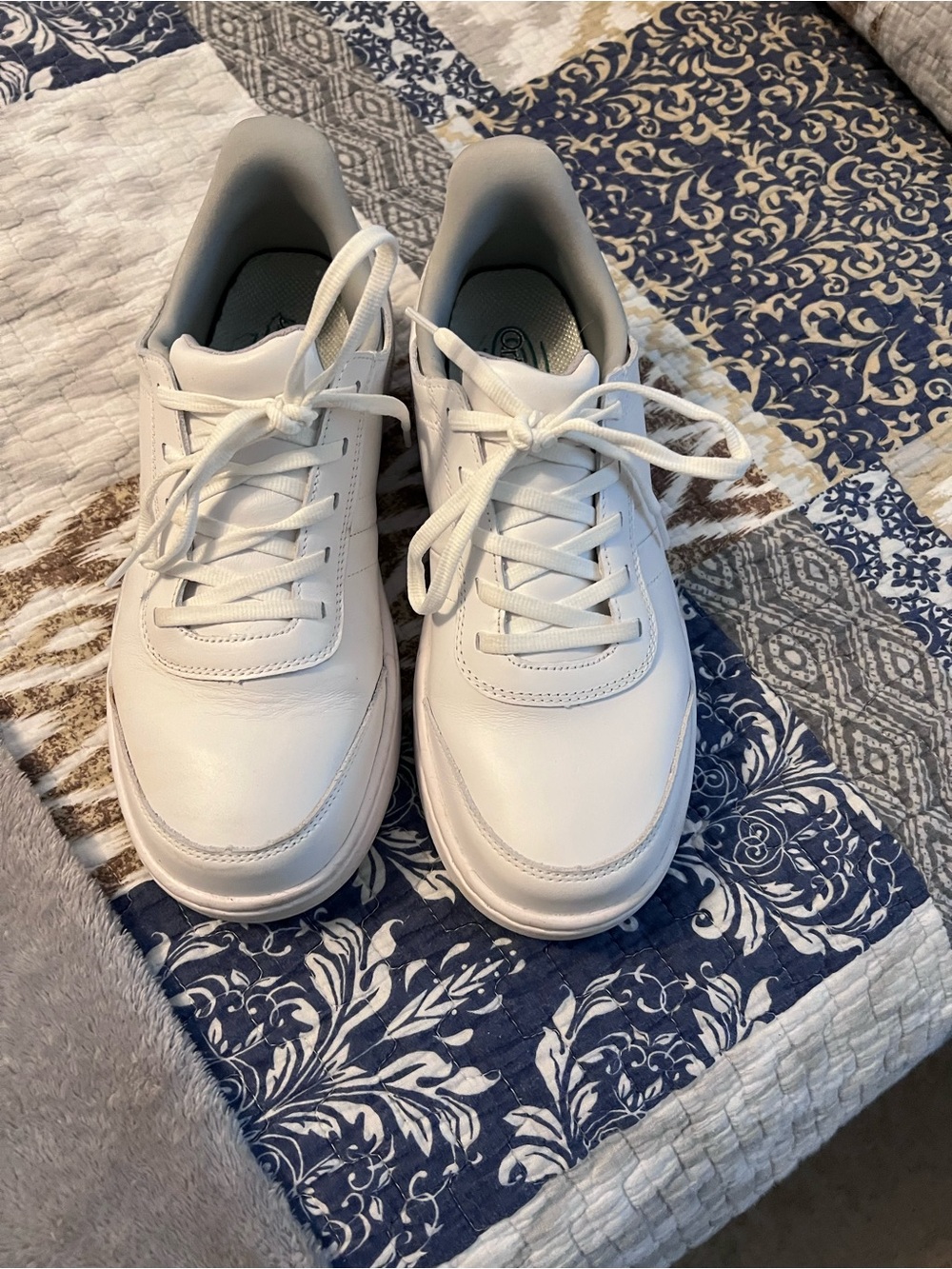 Everyday White Leather Sneakers for Women - Cushioned Low-Top